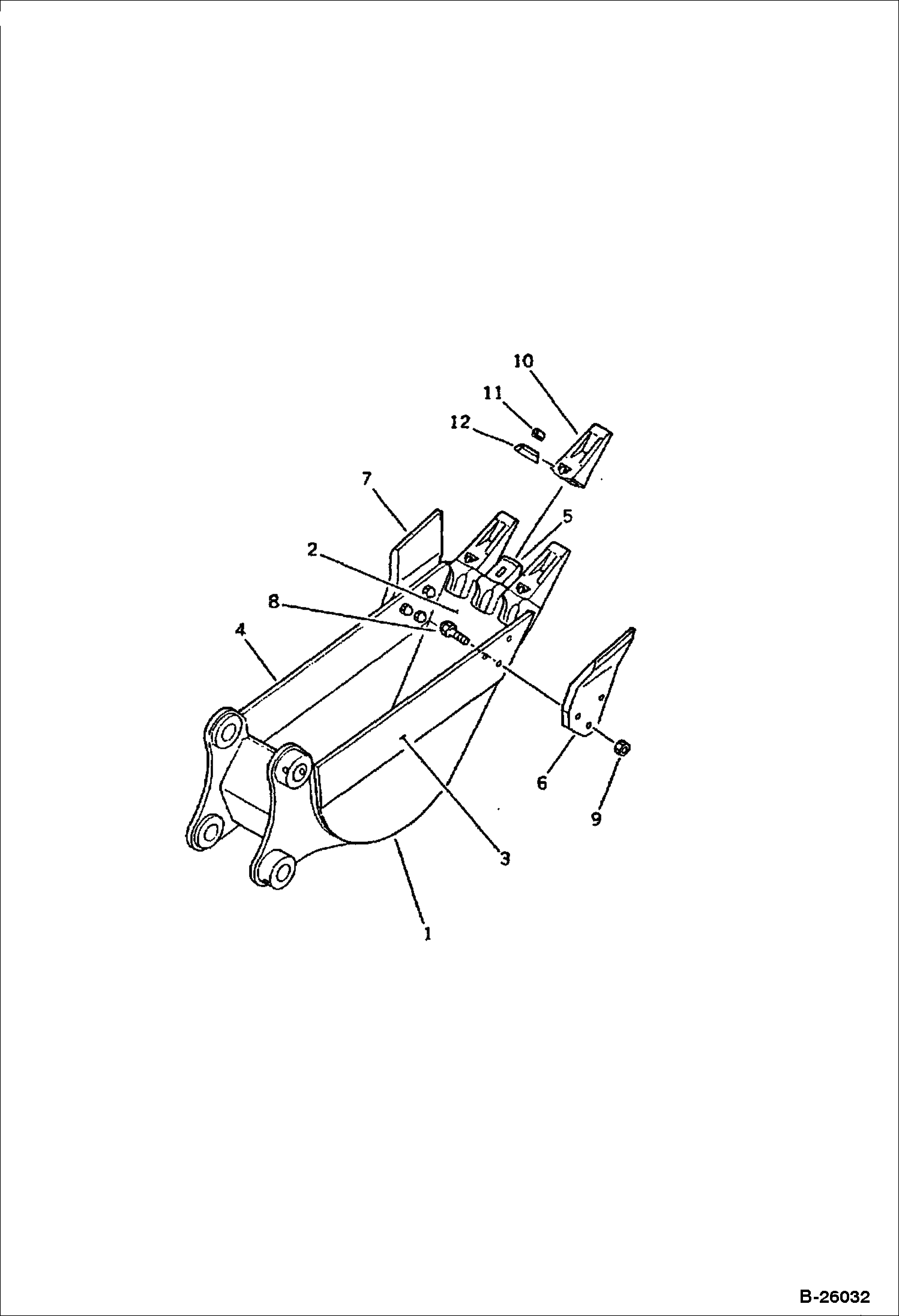 КОВШ (0,08 КУБИЧЕСКИХ МЕТРОВ)(130) (350 ММ ШИРОКИЕ)