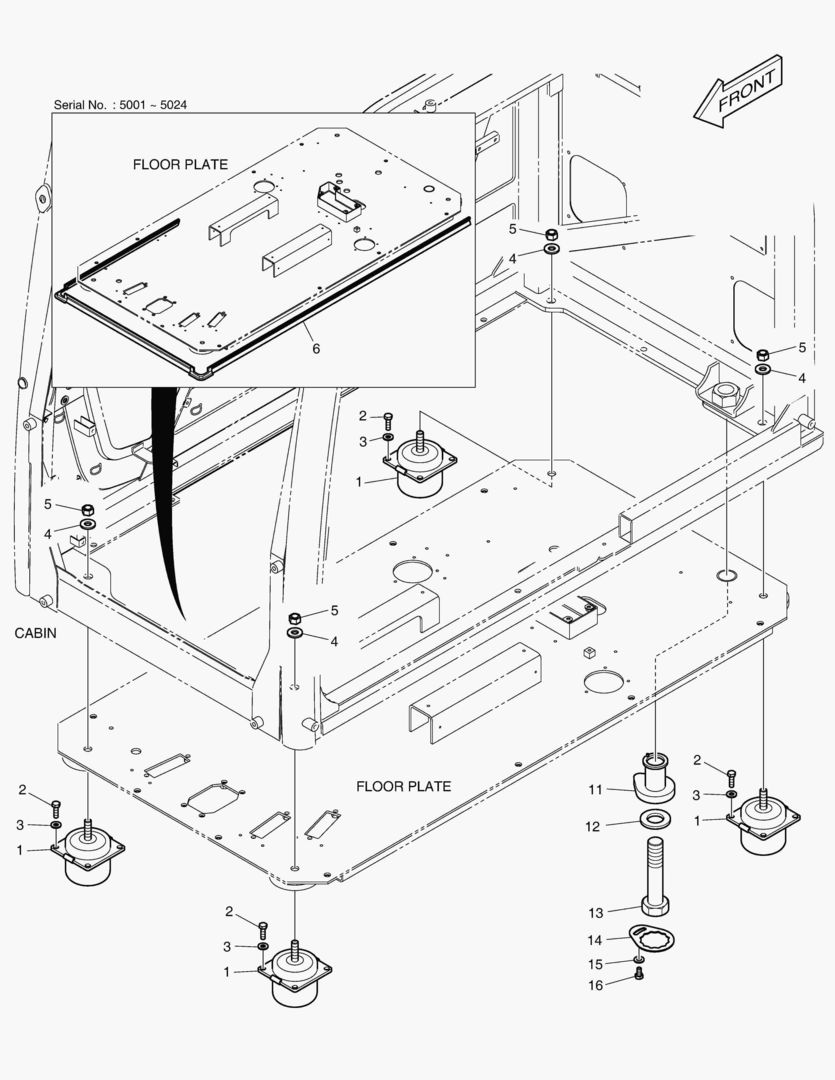 УСТАНОВКА КАБИНЫ - СИСТЕМА ЗАЩИТЫ ПРИ ОПРОКИДЫВАНИИ