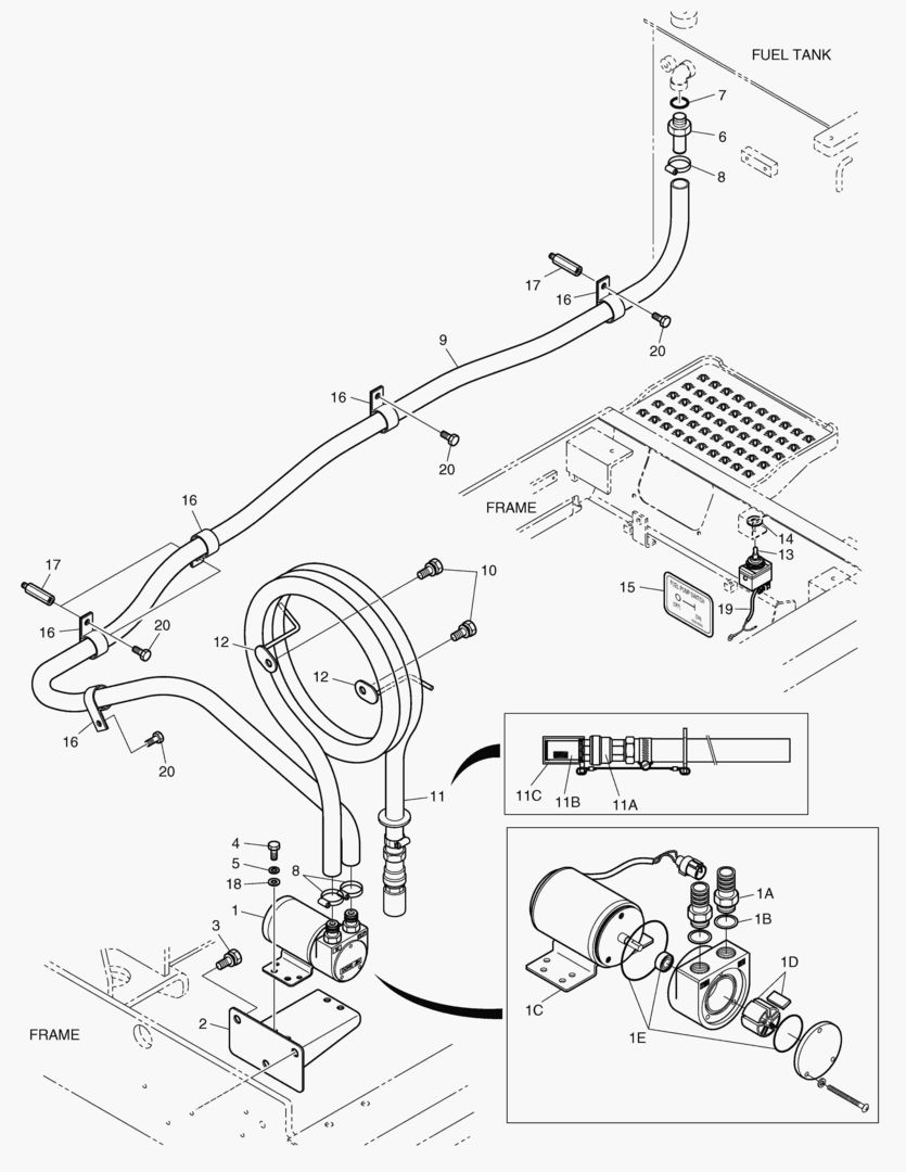 НАСОС ЗАЛИВНОЙ ГОРЛОВИНЫ ТОПЛИВА В СБОРЕ