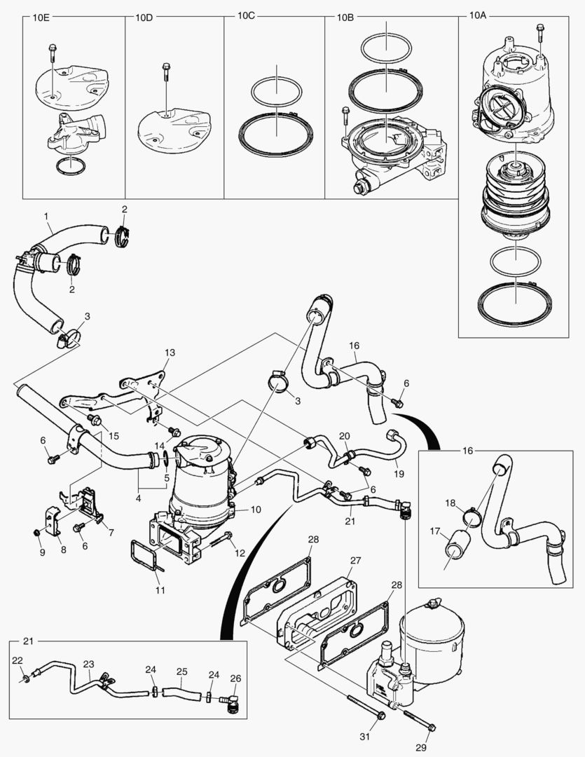 Схема 008 CRANKCASE VENTILATION,OPEN