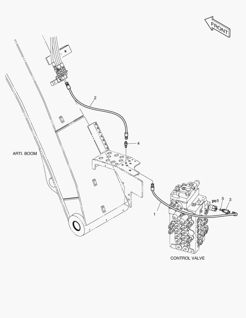 ТРУБОПРОВОД СЕРВОУПРАВЛЕНИЯ - ГИДРОЗАМОК РУКОЯТИ(ШАРНИРНЫЙ)