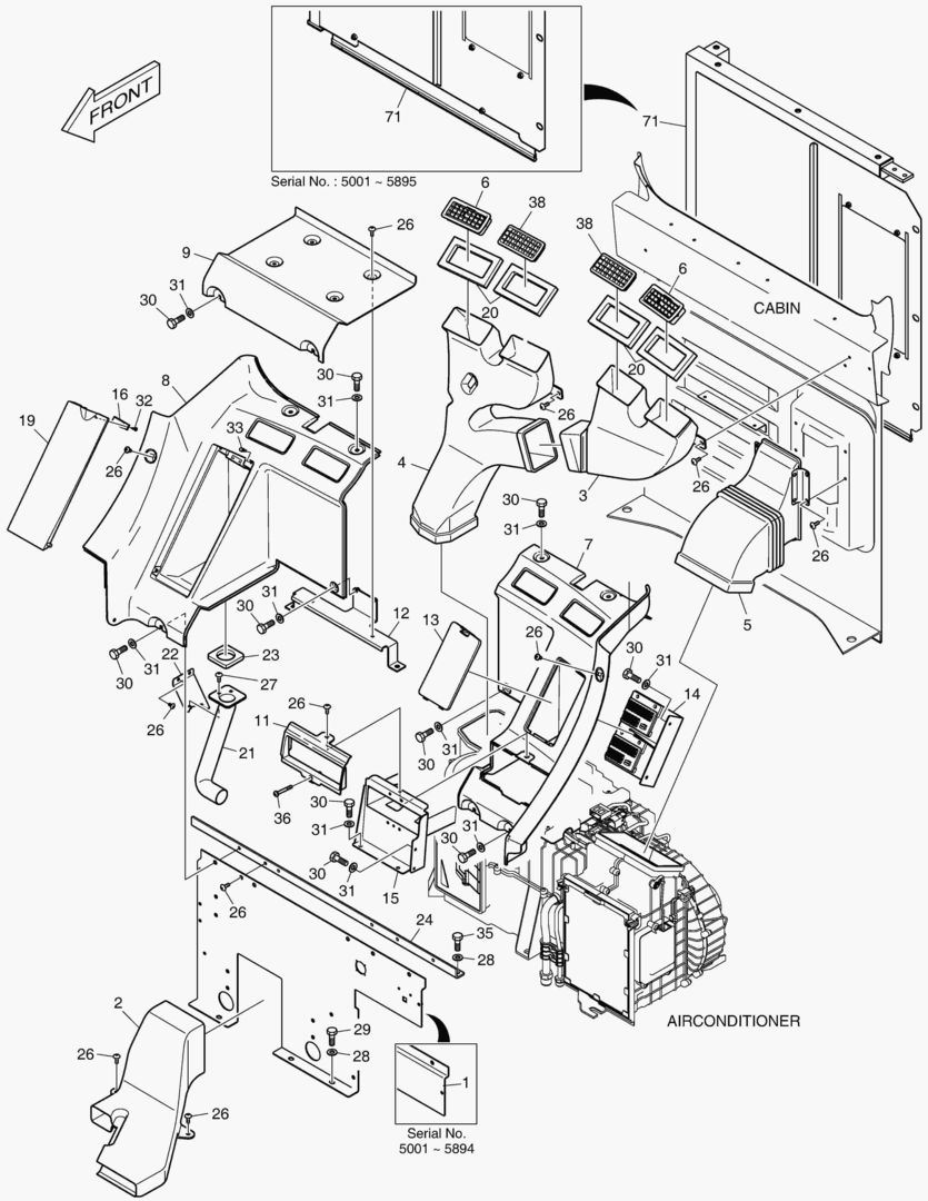 ЗАДНЯЯ КРЫШКА - ТРУБОПРОВОД