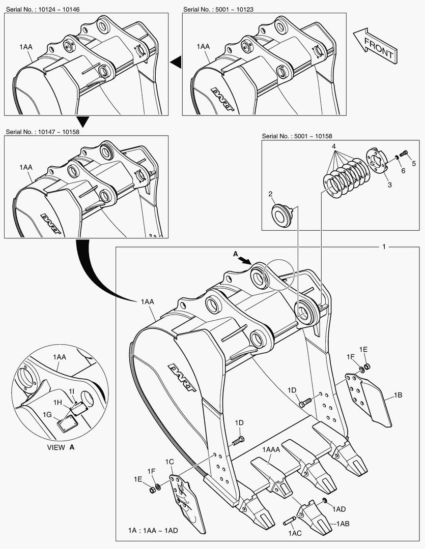 Спецтехника 6410 BUCKET - 1.80гЋҐ(54`) - SIDE PIN [5001~10167] - главное фото