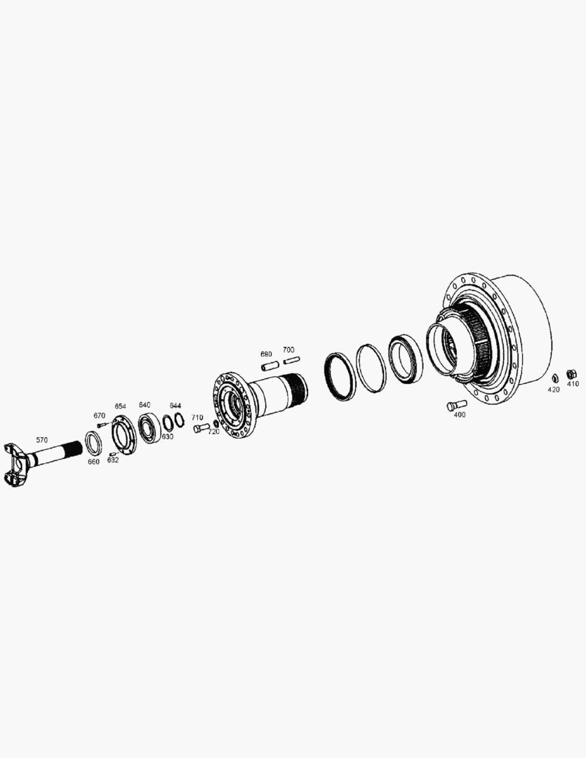 G250-24 HUB; WET BRAKE [810053~]