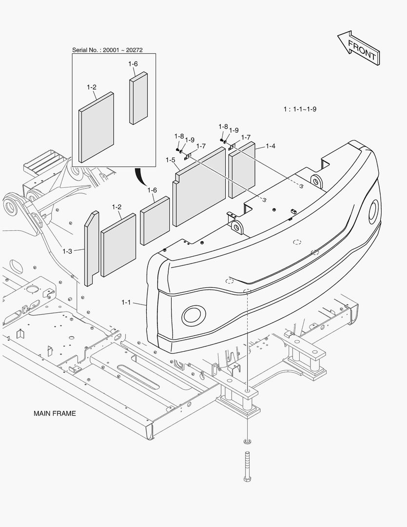 6100 COUNTER WEIGHT - 6.6TON