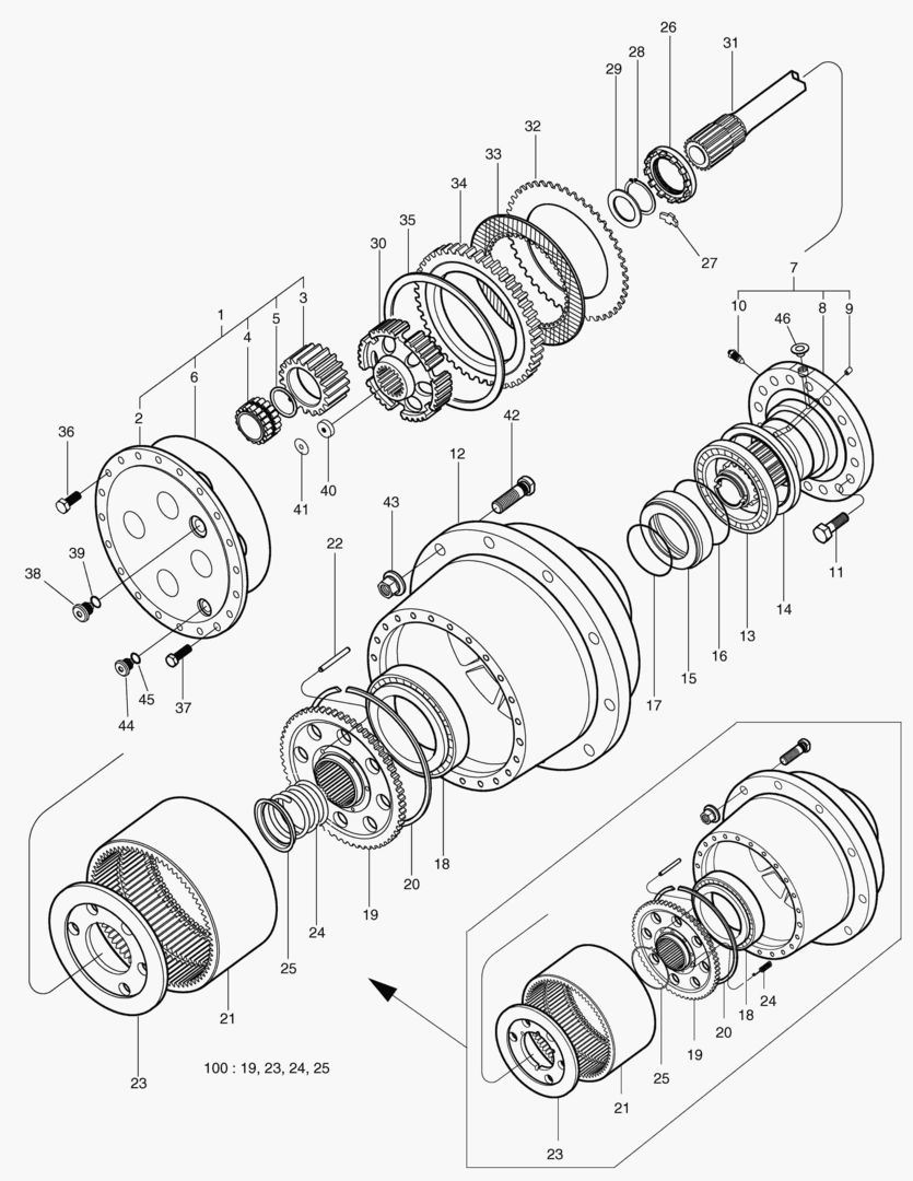 ЗАДНЯЯ ПЛАНЕТАРНАЯ ПЕРЕДАЧА-ЛОКАЛЬНЫЙ