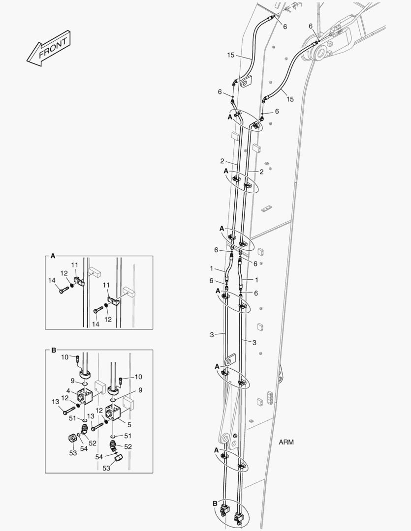 ГИДРОСИСТЕМА РУКОЯТИ - РУКОЯТЬ 7 м(ВРАЩАЮЩИЙСЯ)