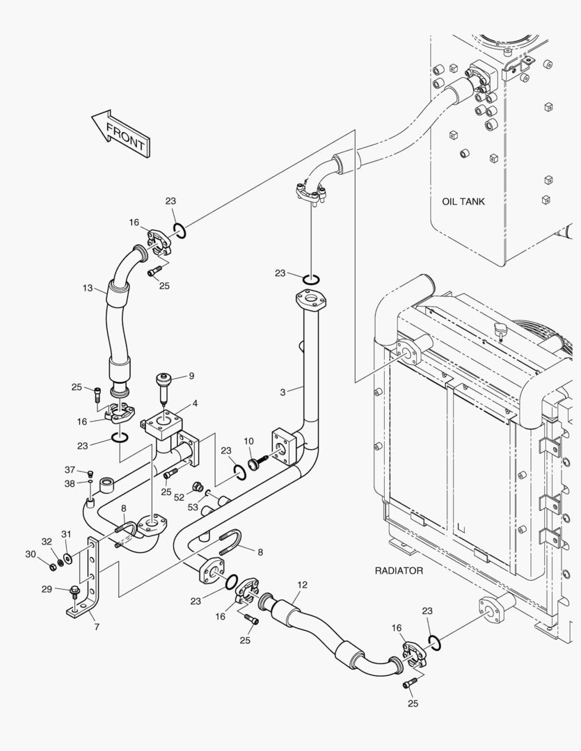 ТУБОПРОВОД МАСЛЯНОГО РАДИАТОРА(2)