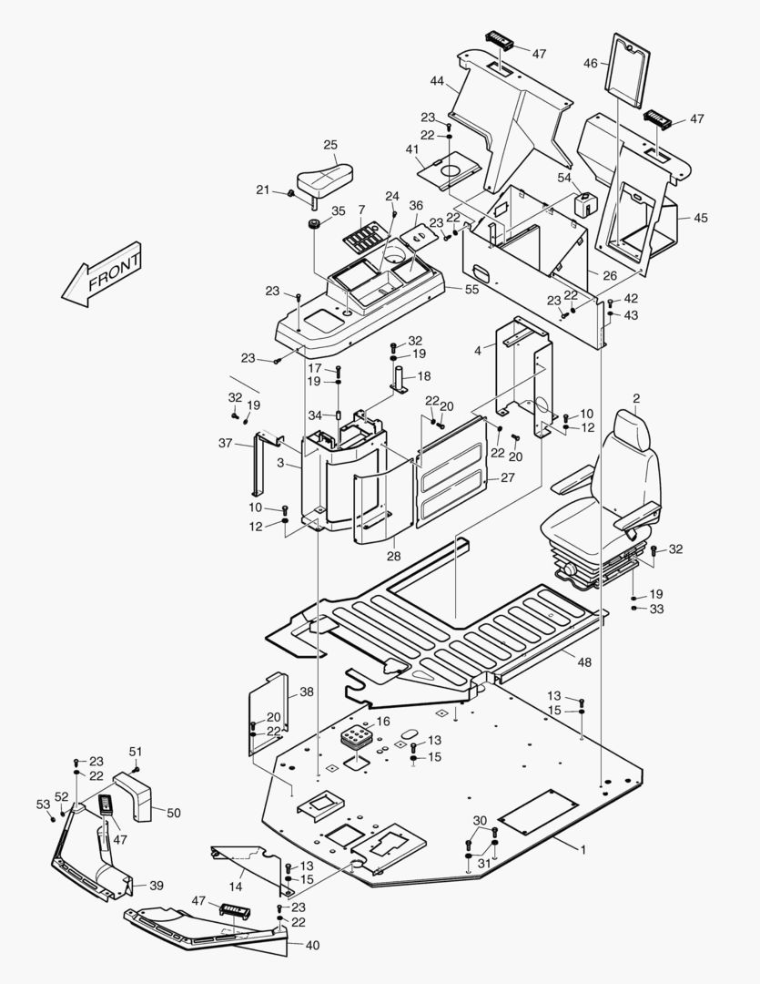 1710 CONTROL STAND-CABIN(3rd LEVER) [1020~]