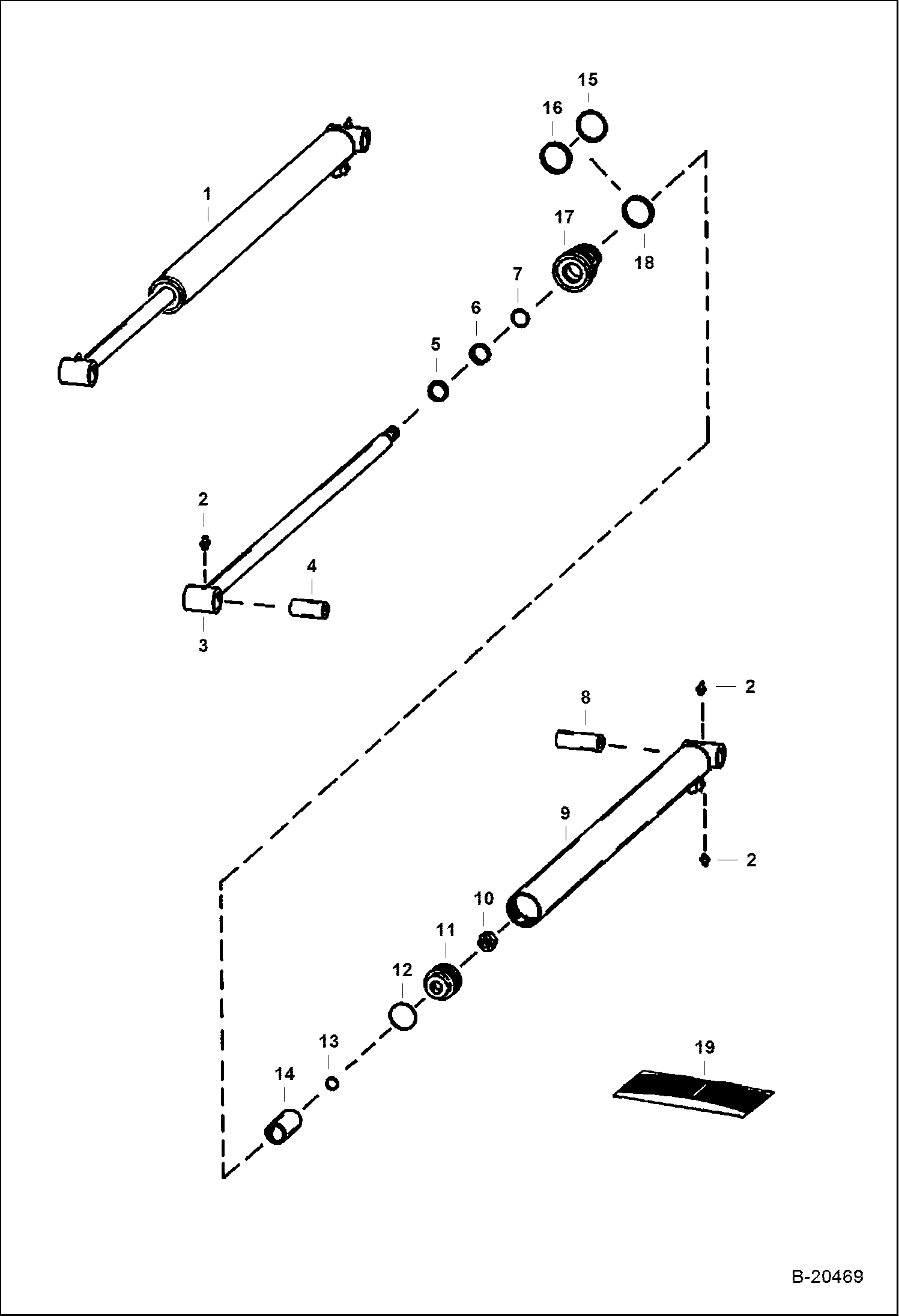 ГИДРОЦИЛИНДР ПОДЪЕМА С ПРИВАРЕННОЙ ТРУБКОЙ