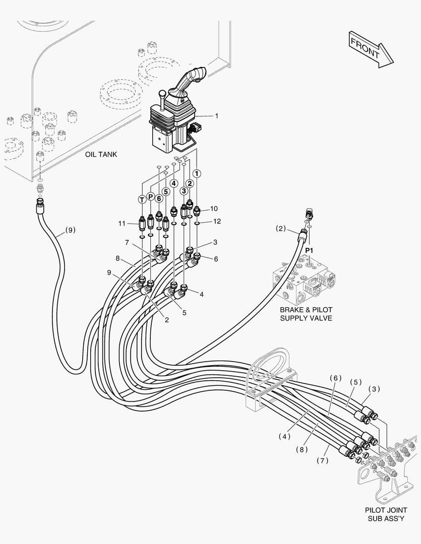ТРУБОПРОВОД СЕРВОУПРАВЛЕНИЯ - ДЖОЙСТИК