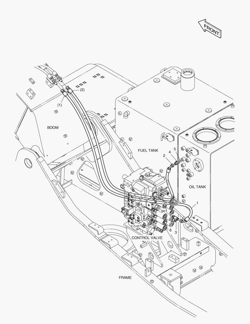 ТРУБОПРОВОД СЕРВОУПРАВЛЕНИЯ - КЛАПАН ЗАМКА РУКОЯТИ