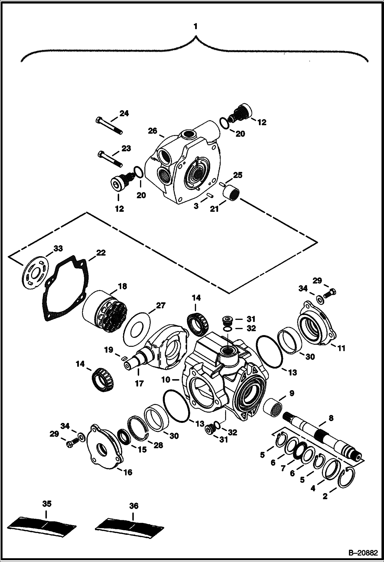 ГИДРОСТАТИЧЕСКИЙ НАСОС (ТОРЕЦ ШЕСТЕРЕННОГО НАСОСА)
