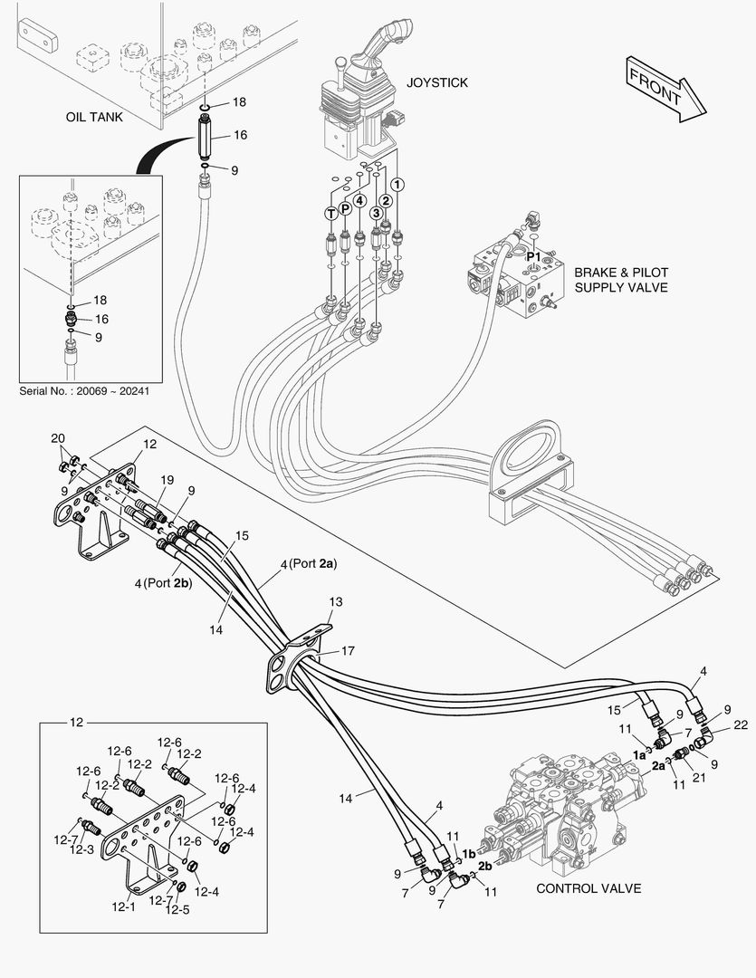 ТРУБОПРОВОД СЕРВОУПРАВЛЕНИЯ - 2 КАТУШКИ