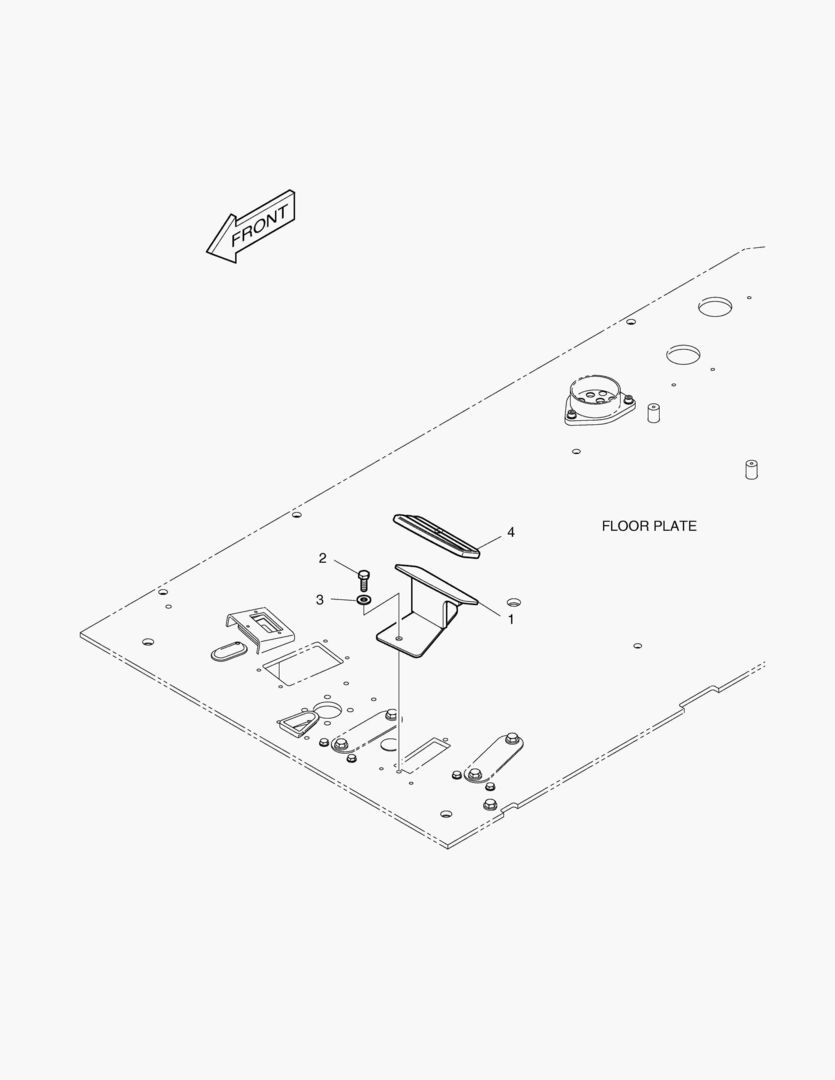 ПОДСТАВКА ДЛЯ НОГ - ЛЕВОСТОРОННИЙ