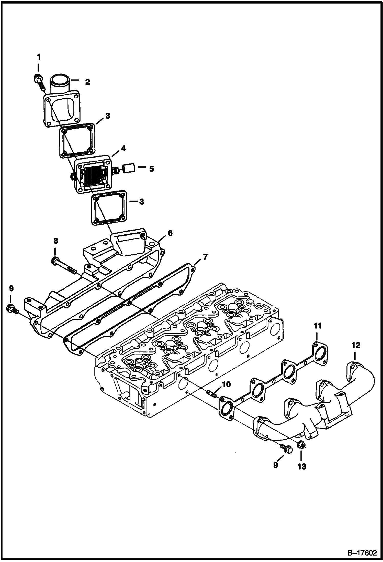 КОЛЛЕКТОРЫ (СЕРИЙНЫЙ НОМЕР 5219 И 5220) (V3300 DI T KUBOTA) (TIER I)