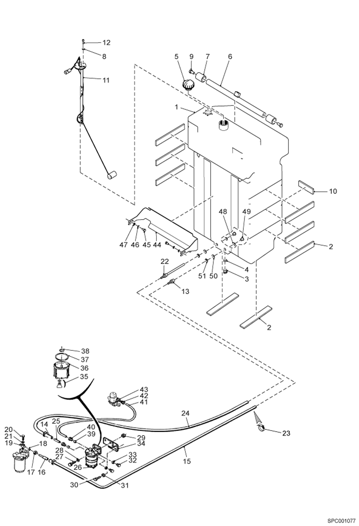 УСТАНОВКА ТОПЛИВНОГО БАКА