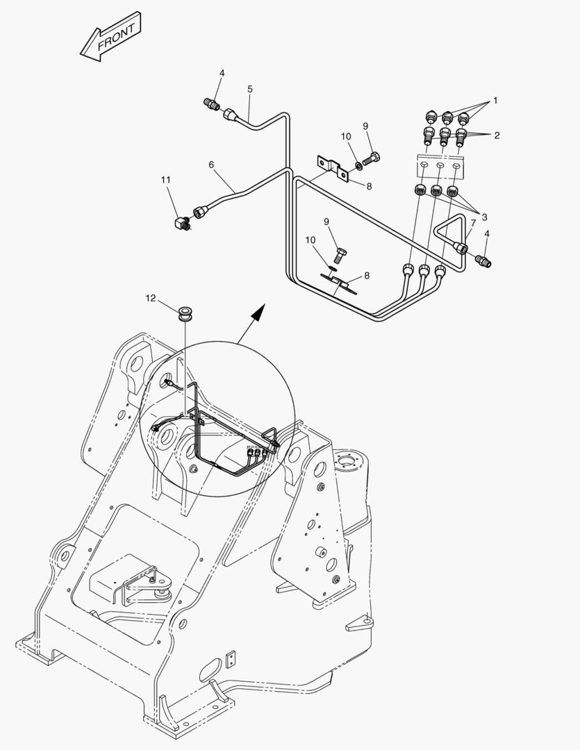 ПЕРЕДНИЙ ТРУБОПРОВОД СМАЗОЧНОЙ СИСТЕМЫ