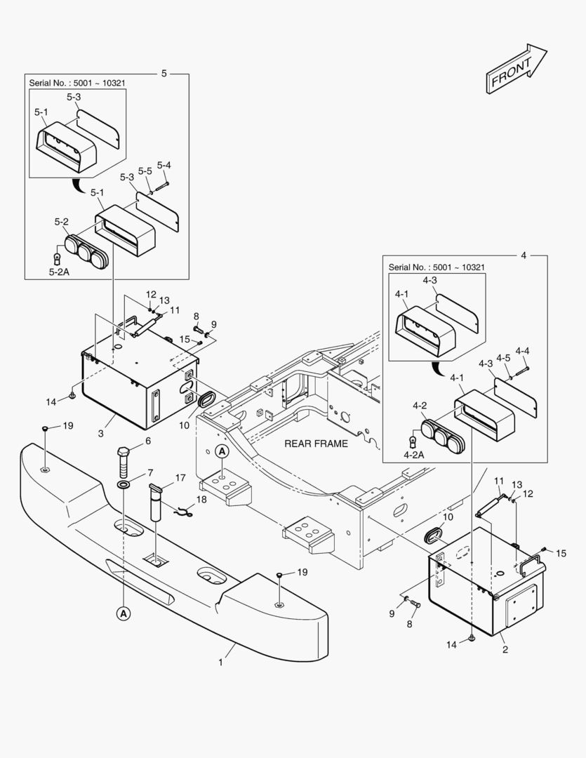 Спецтехника 5450 COUNTER WEIGHT & REAR FENDER MOUNTING