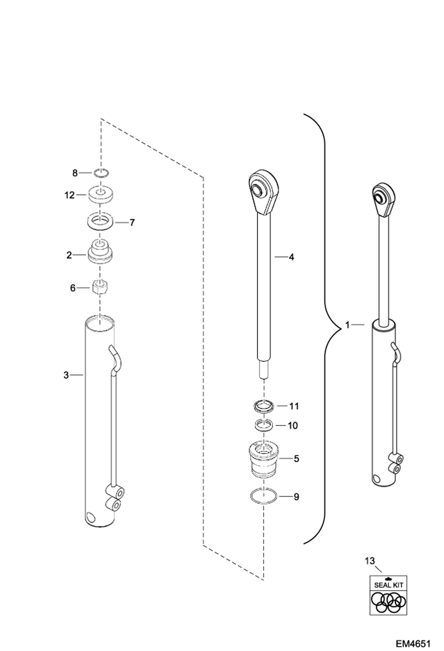 ГИДРОЦИЛИНДР (СЕРИЙНЫЙ НОМЕР AD8900130 - 00199)