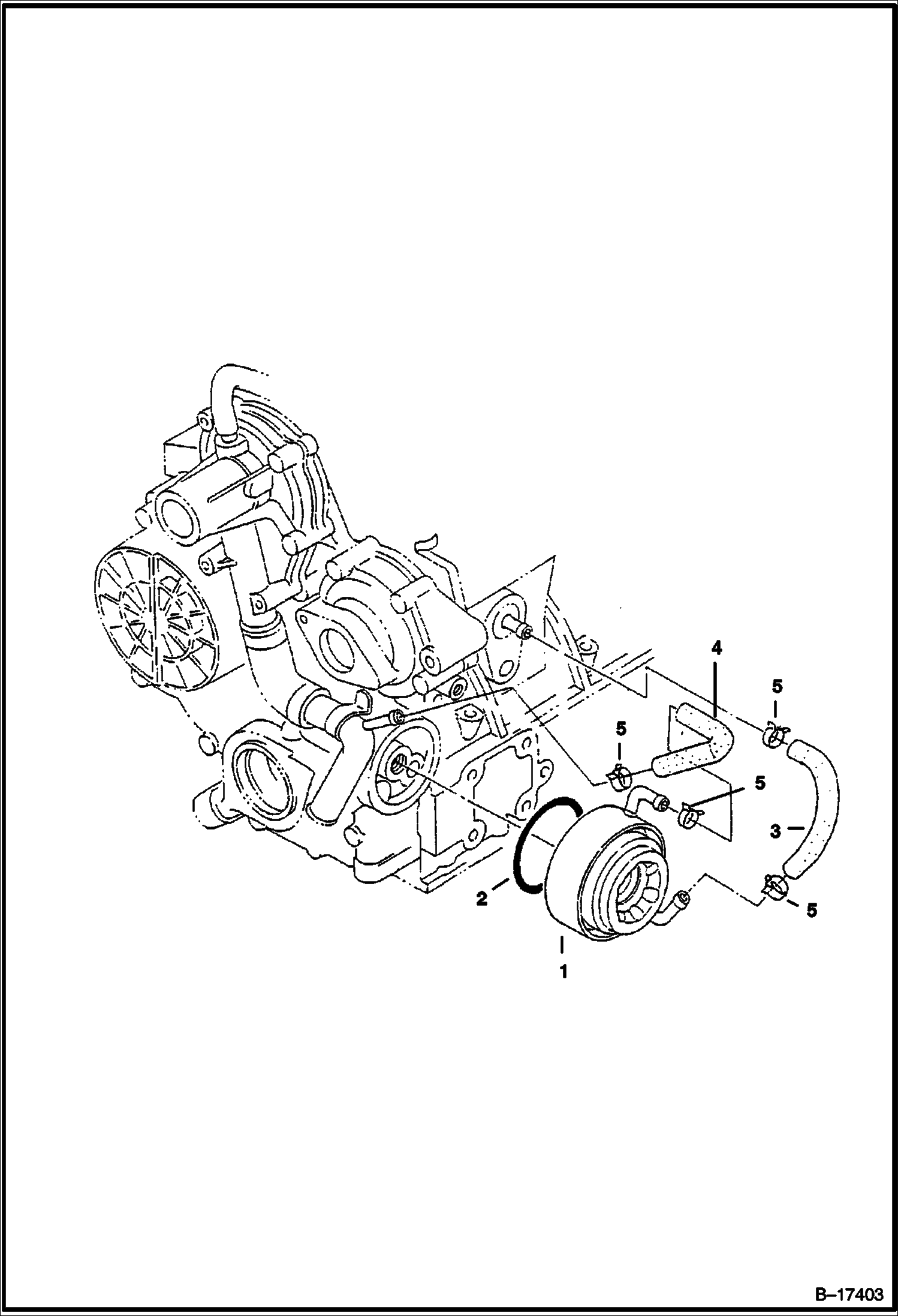 Схема МАСЛЯНЫЙ РАДИАТОР С ТУРБОНАГНЕТАТЕЛЕМ