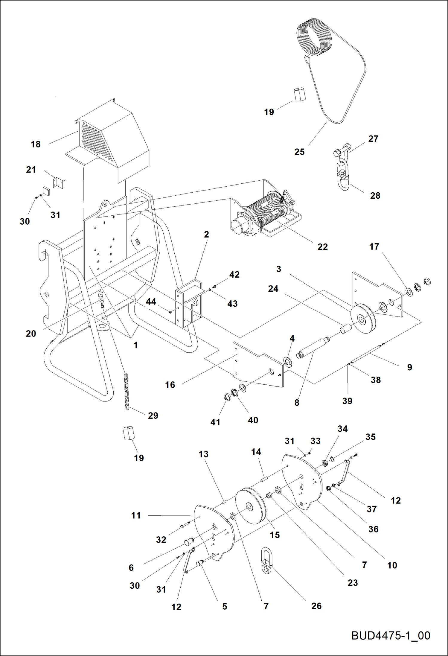 Схема ЛЕБЕДКА 3.0 T (BUD4475)