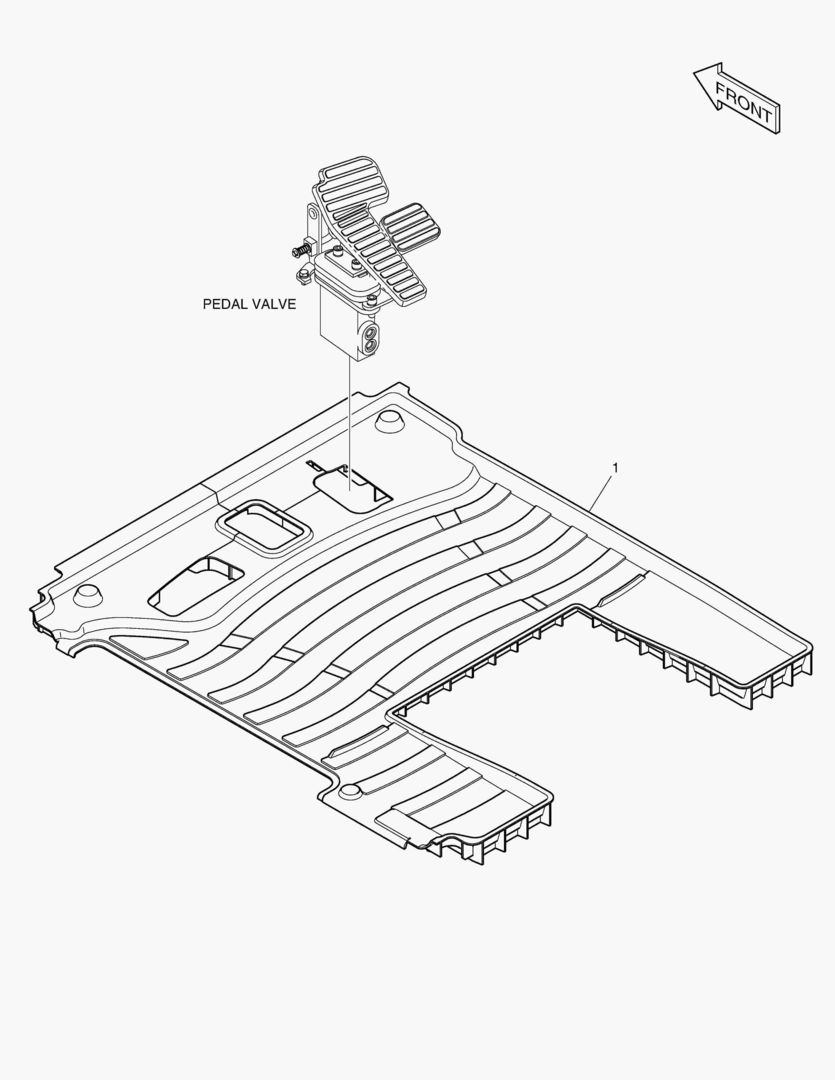 КОВРИК НА ПОЛУ КУЗОВА - ОДНА ПЕДАЛЬ