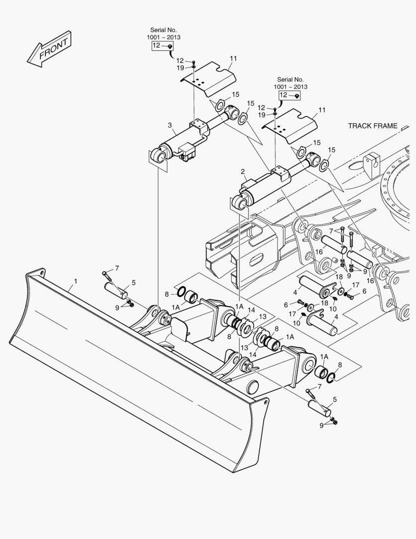 БУЛЬДОЗЕРНЫЙ ОТВАЛ - 2490 мм