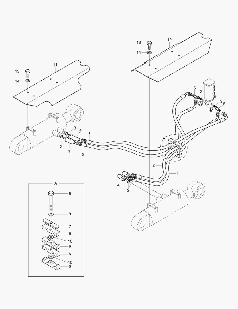 5161 DOZER PIPING-UNDER(OPT.) [69~]