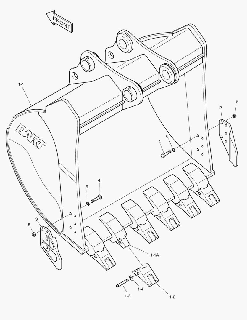 6430 BUCKET - 1.32mВі(57`) - SIDE PIN