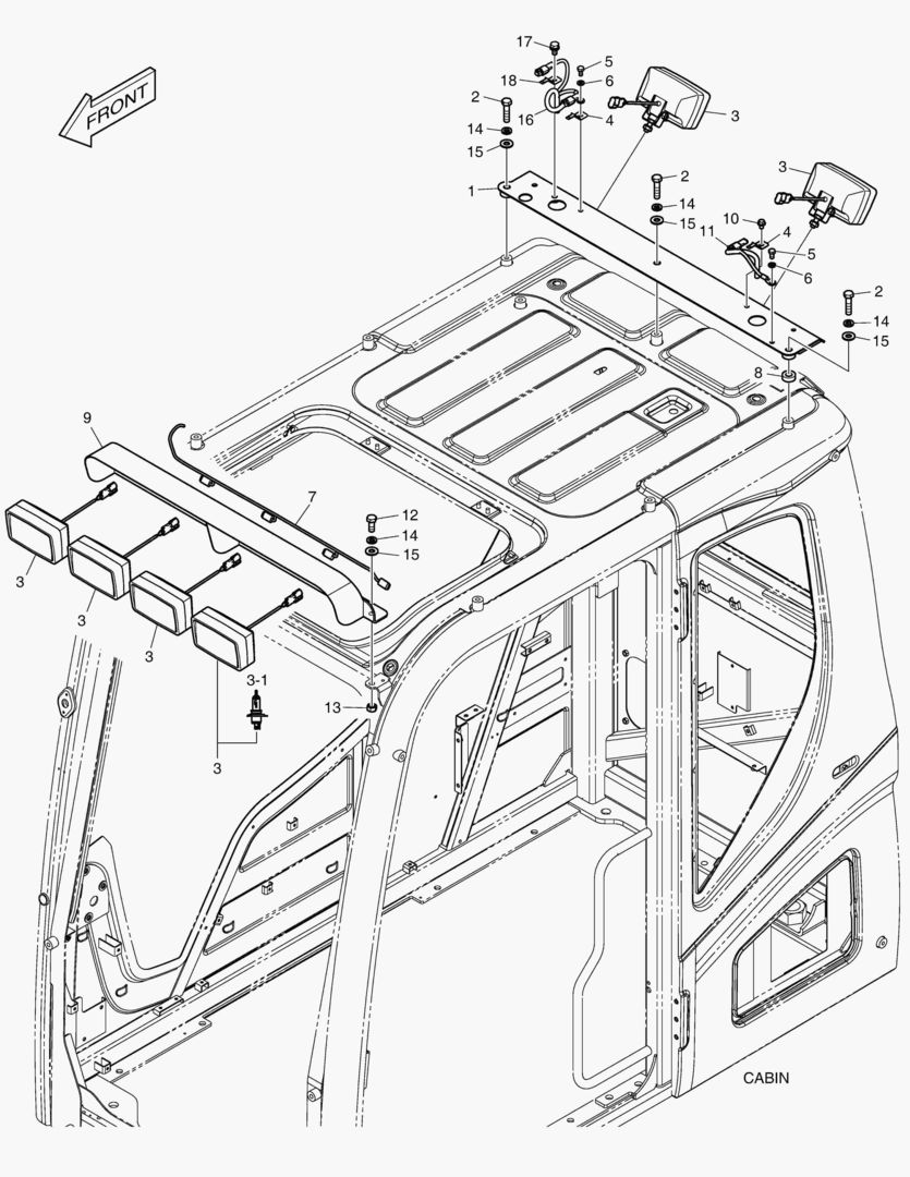 РАБОЧАЯ ФАРА - 6 ЛАМПЫ