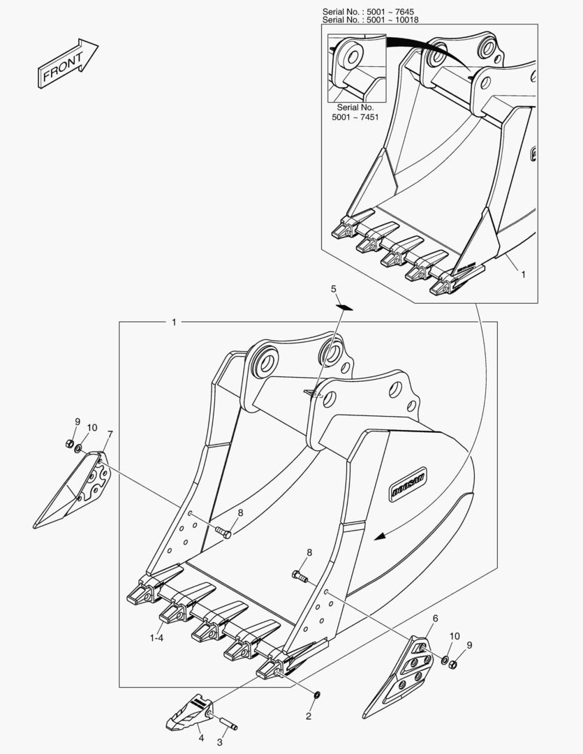 7110 BUCKET ASSВґY - 1.04mВі - H CLASS