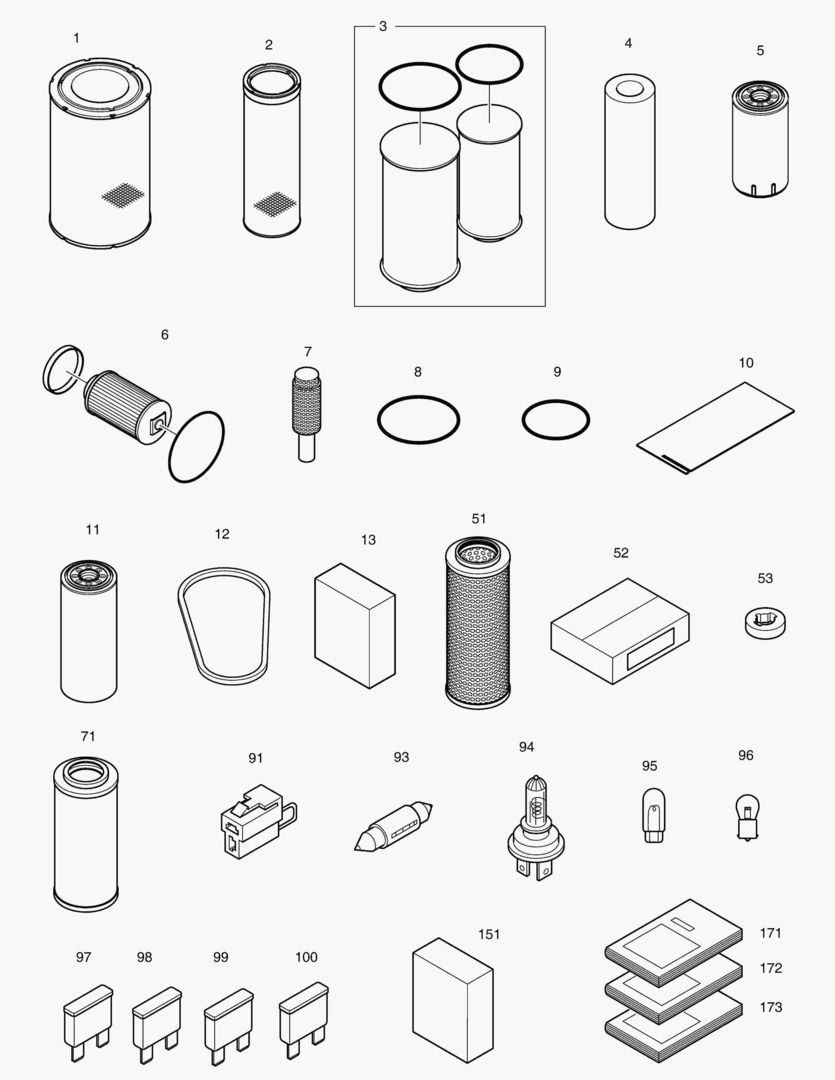 Схема 4110 SPARE PARTS