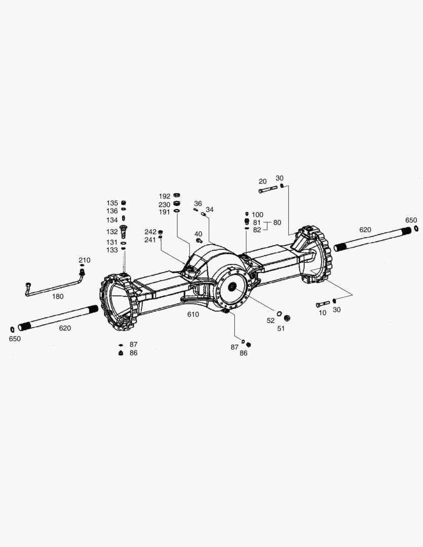 Спецтехника 3371 AXLE CASING-REAR AXLE [3343~10381]