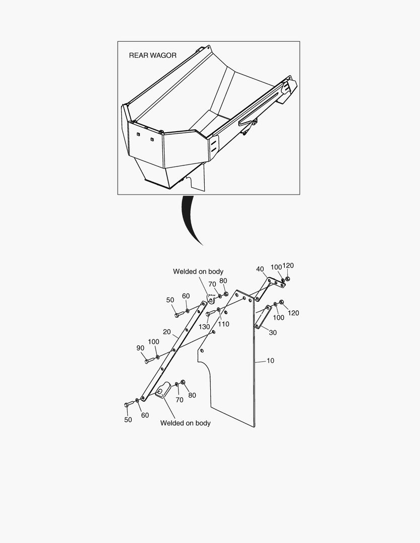 Спецтехника G500-111 MUD FLAPS KIT, REAR [~7X1163] - главное фото