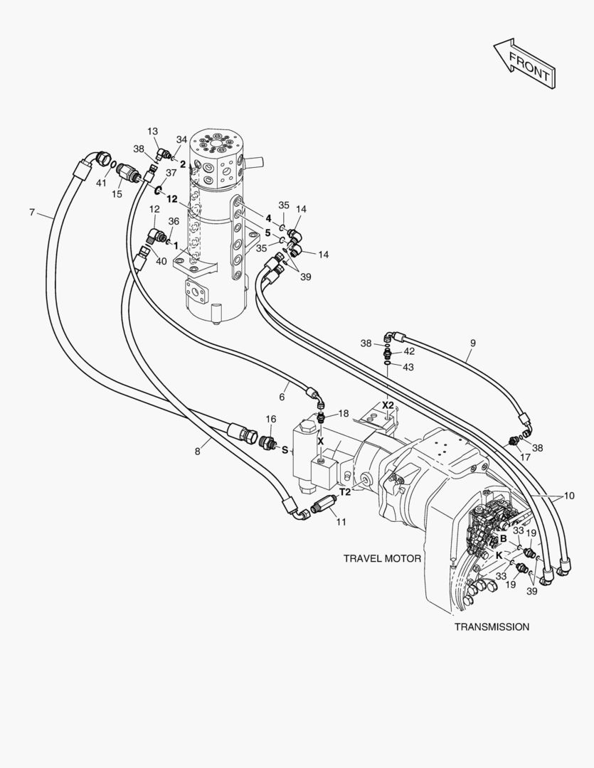 СИСТЕМА ТРУБОПРОВОДА КАРДАННОГО ВАЛА - ПОВОРОТНОЕ СОЕДИНЕНИЕ