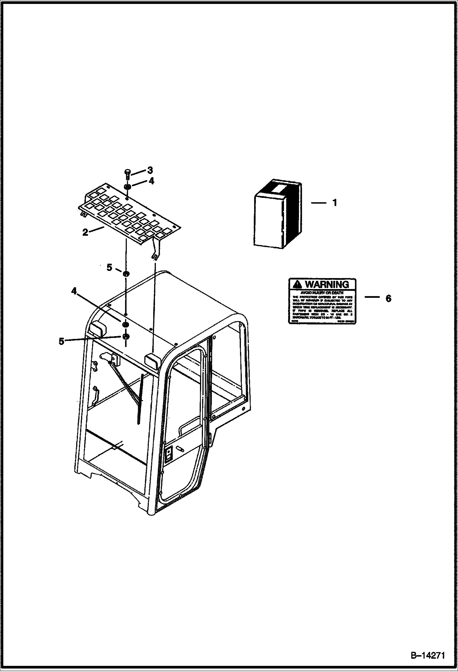 ВЕРХНЯЯ ЗАЩИТА (КАБИНА ИЛИ КРЫША НАД СИДЕНЬЕМ ВОДИТЕЛЯ)