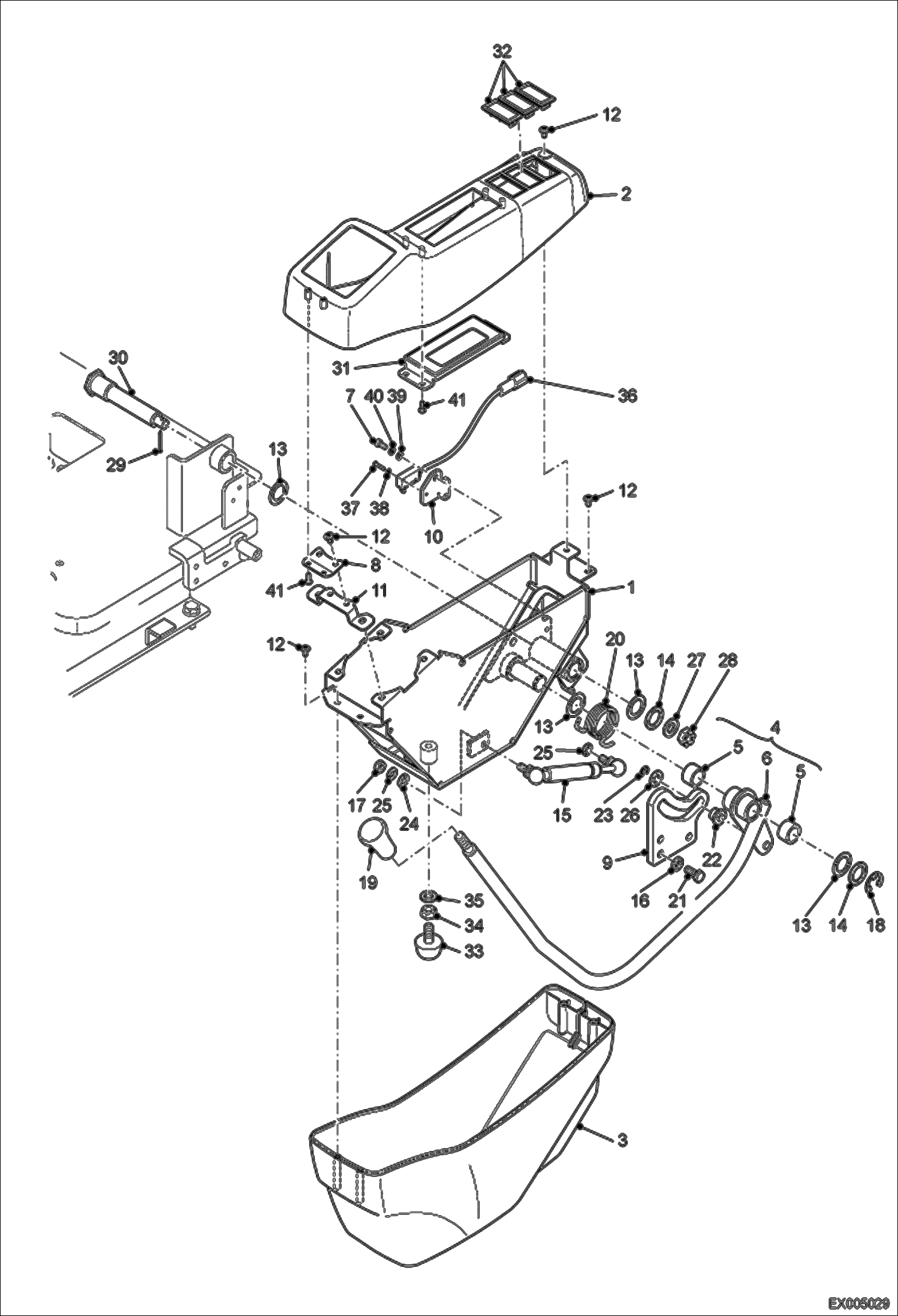 ЛЕВОСТОРОННИЕ УСТРОЙСТВО УПРАВЛЕНИЯ (СЕРИЙНЫЙ НОМЕР AEFB10001 - AEFB11101)
