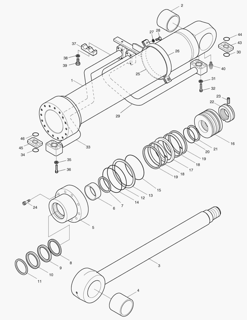 4225 BOOM CYLINDER-L.H. [1001~1010]