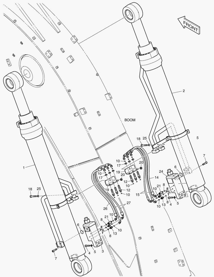 ГИДРОСИСТЕМА СТРЕЛЫ-ГИДРОЗАМОК