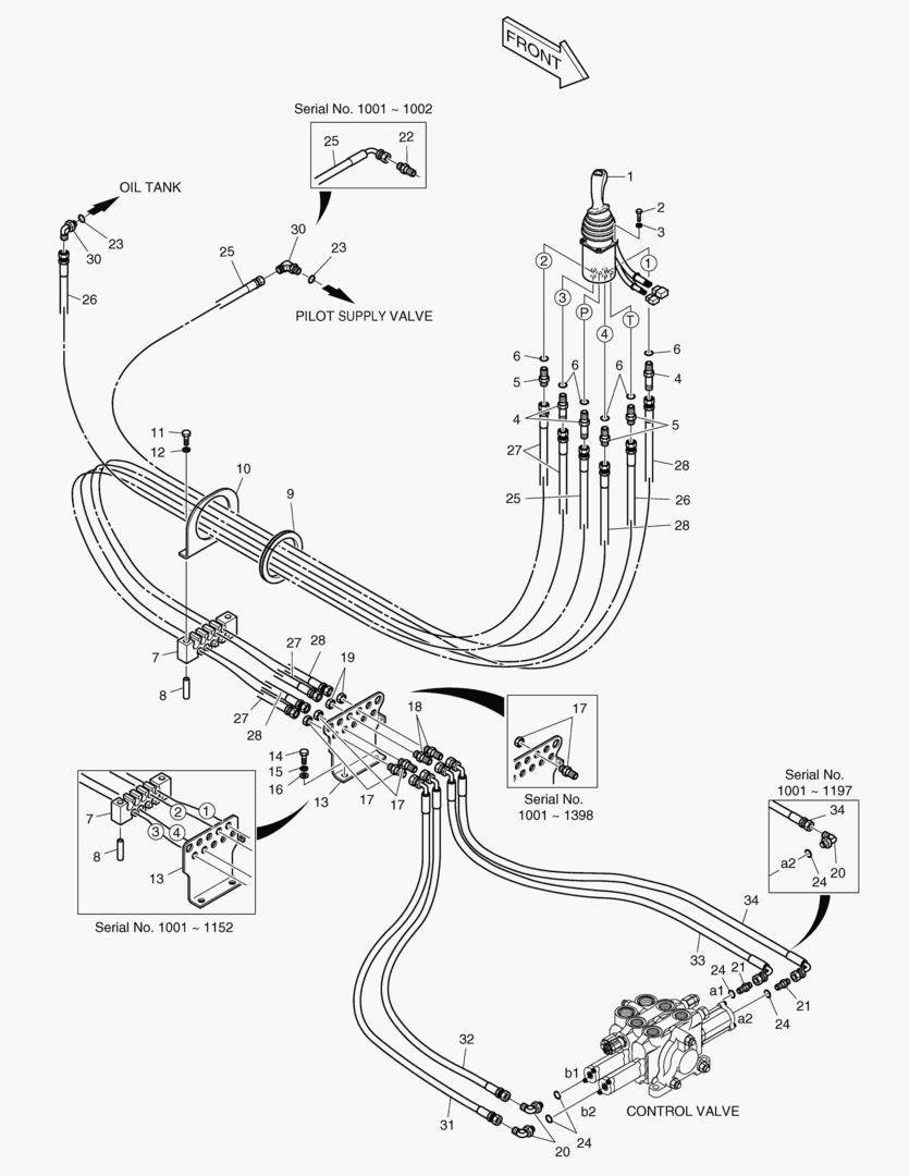 ТРУБОПРОВОД СЕРВОУПРАВЛЕНИЯ-2 КАТУШКИ