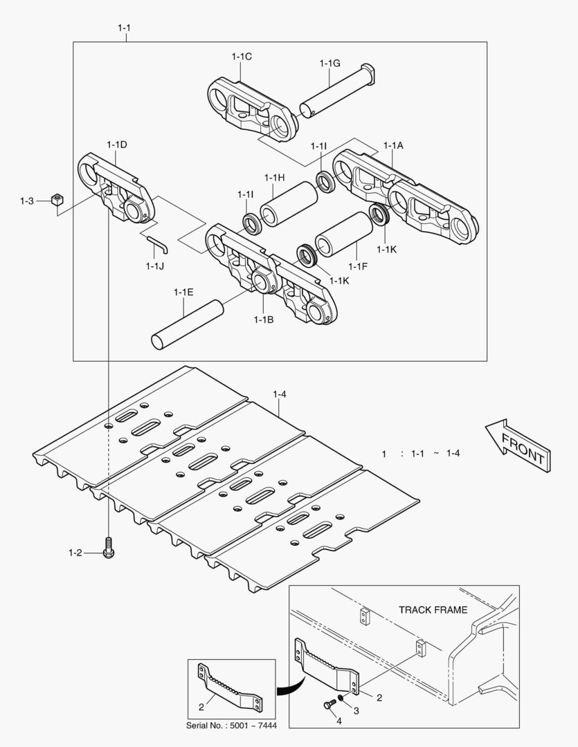 2170 TRACK SHOE ASS`Y - 600G [5001~8680]