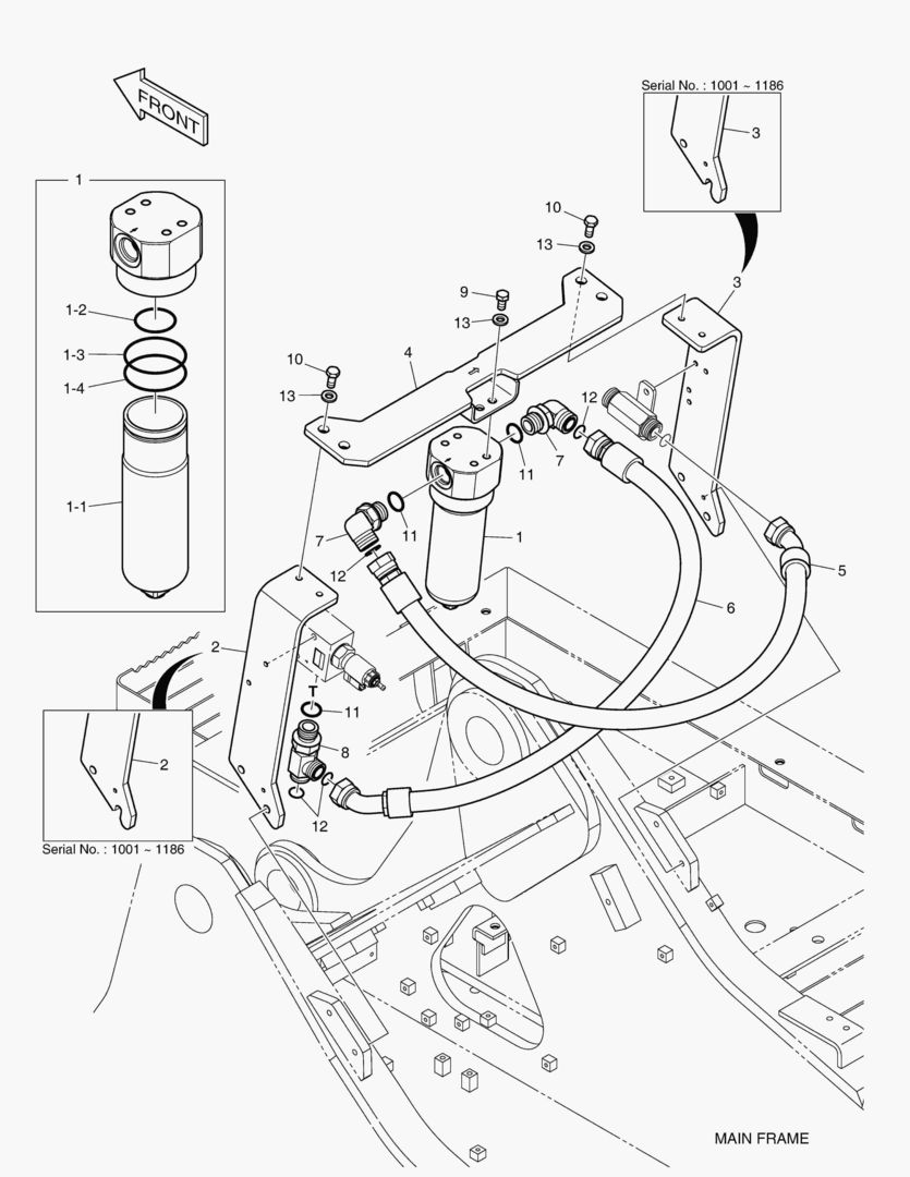 6160 ONE WAY PIPING - WITH FILTER [1001~1289]