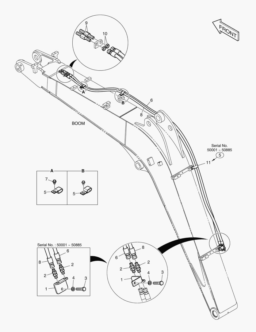 6260 BOOM PIPING - QUICK CLAMP