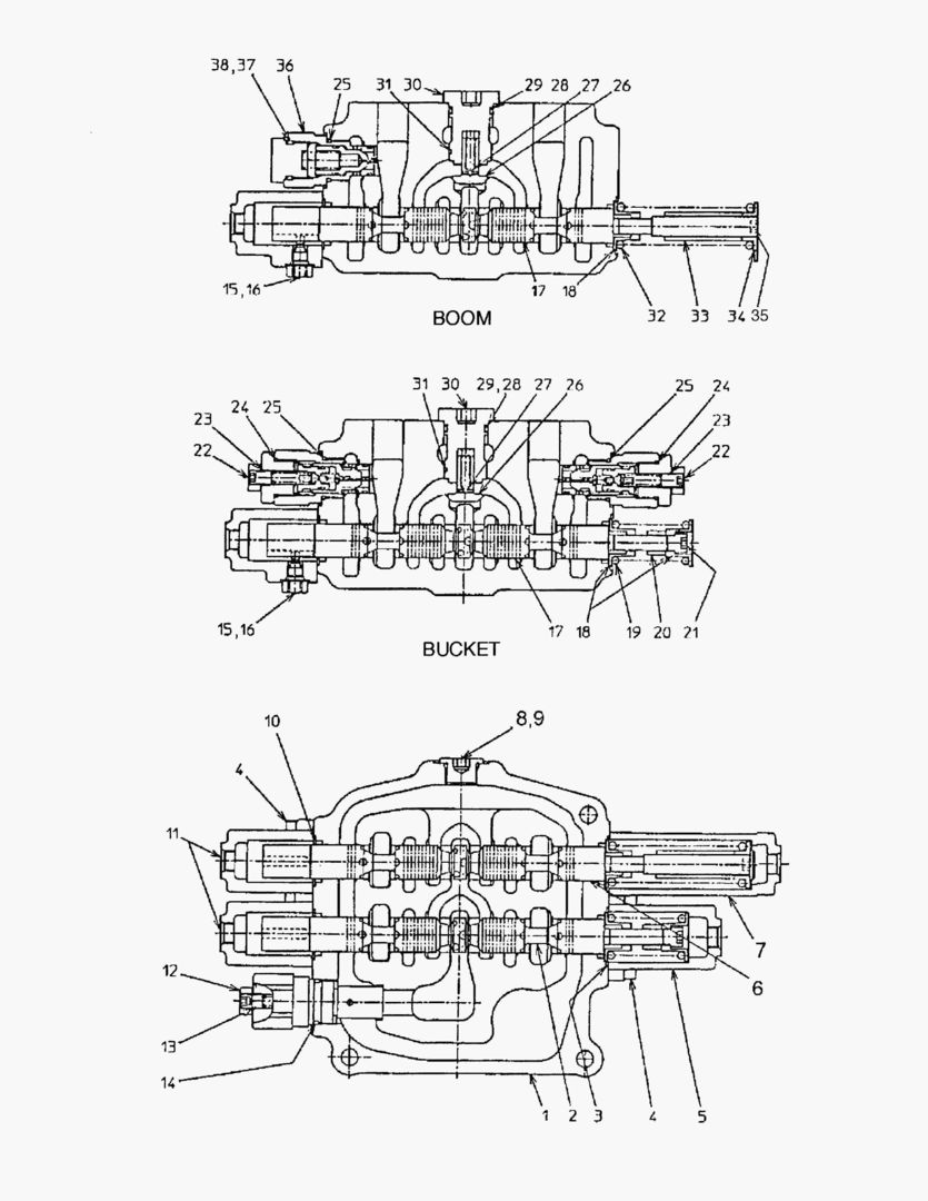 3450 CONTROL VALVE-2 SPOOL(TOSHIBA) [281~]