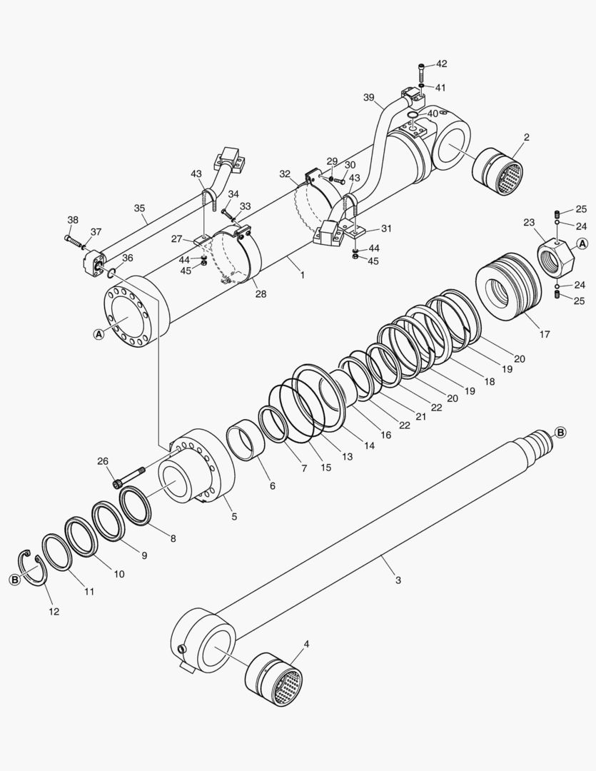 4300 BUCKET CYLINDER - 3.55m ARM