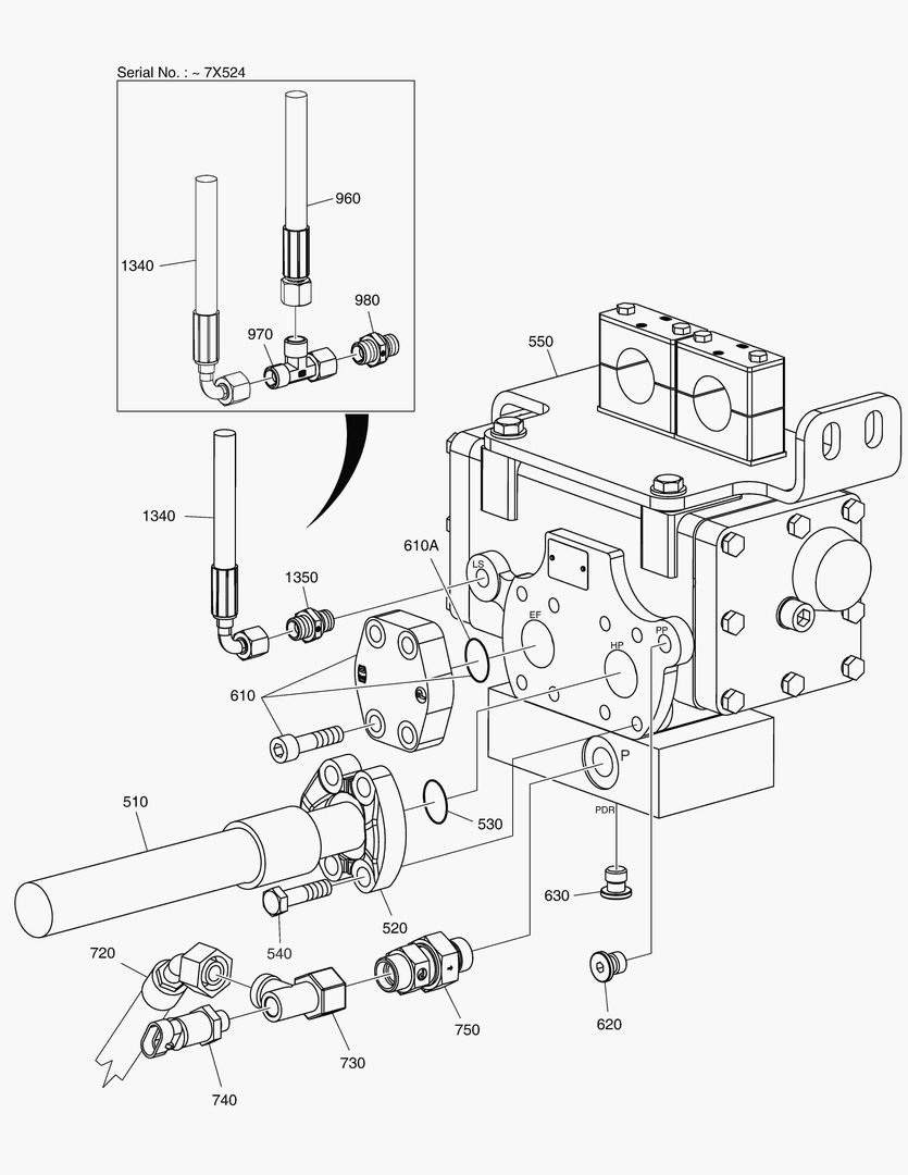 Схема КЛАПАН РУЛЕВОГО УПРАВЛЕНИЯ