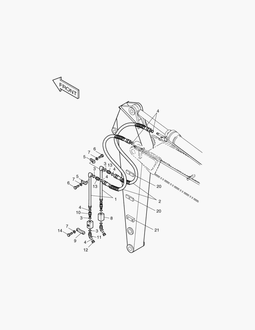 Спецтехника 7420 ARM PIPING-ARM 2.9m(1 & 2 WAY-ARTI.BOOM) [1121~] - главное фото