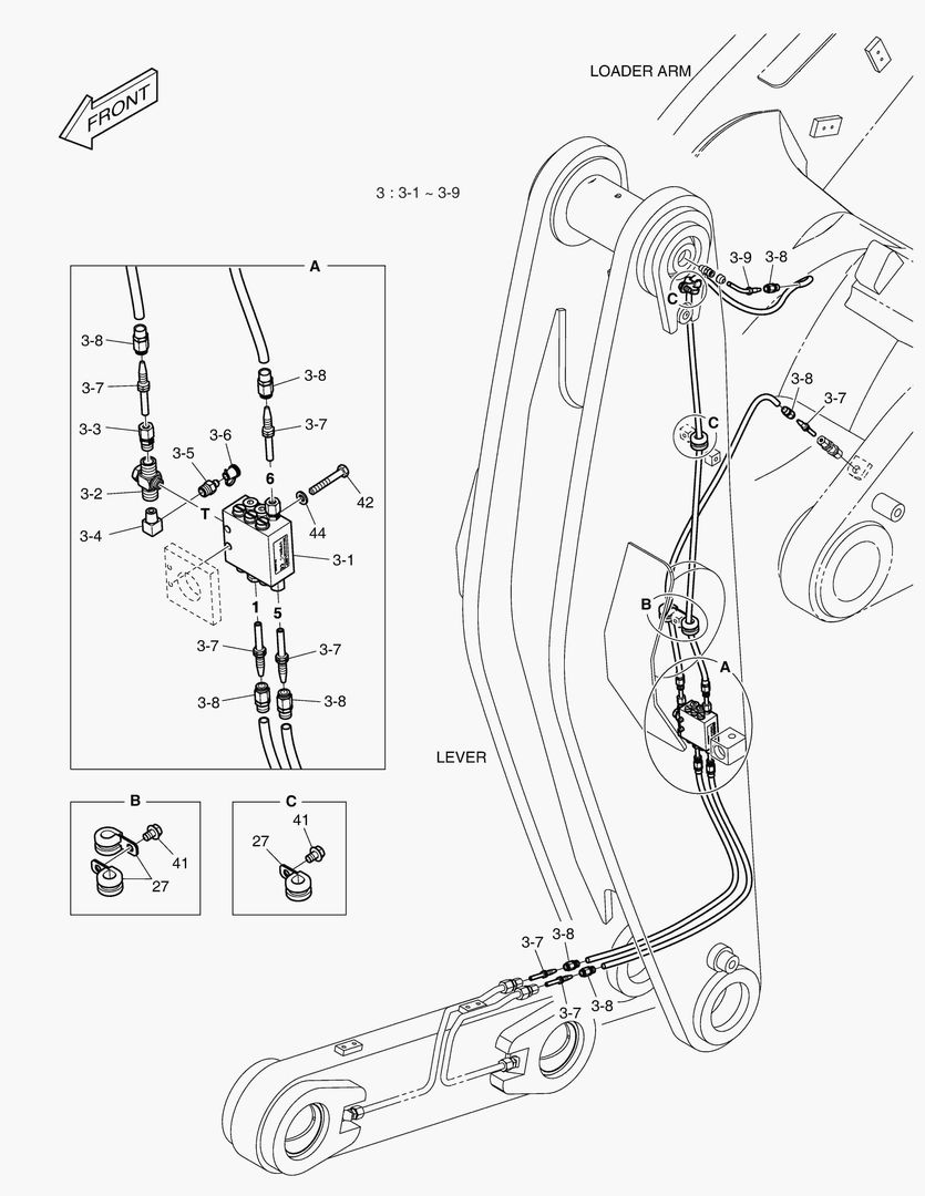 6040 LUBRICATION - FEEDER(TILT LEVER) [10109~]