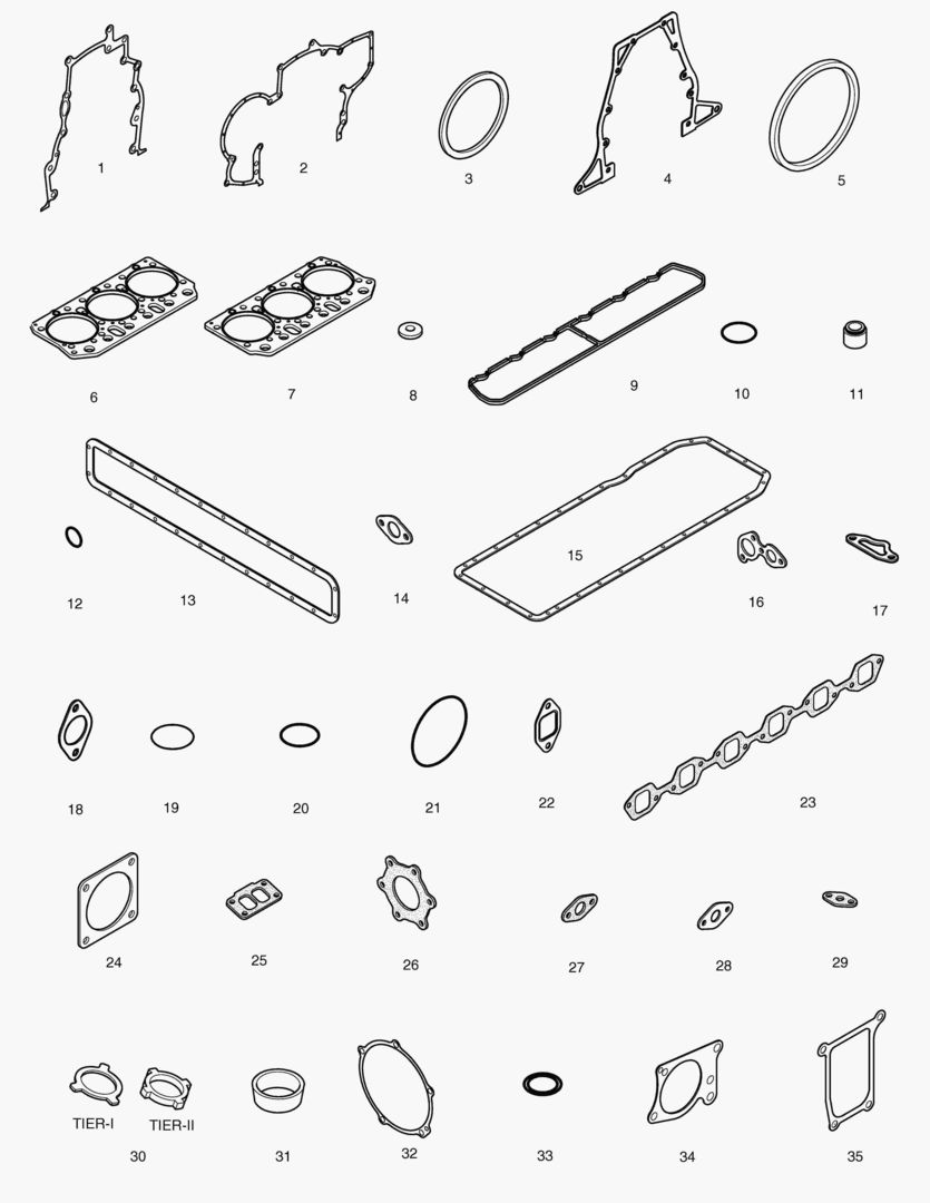 КОМПЛЕКТ ПРОКЛАДОК ДЛЯ КАПИТАЛЬНОГО РЕМОНТА-ВСЕ